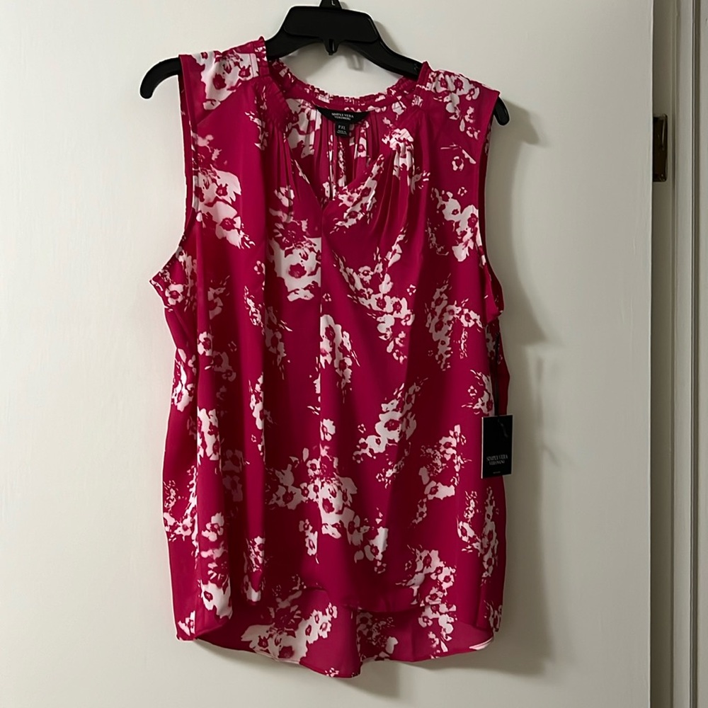 Simply Vera (Vera Wang) Hot Pink sleeveless top